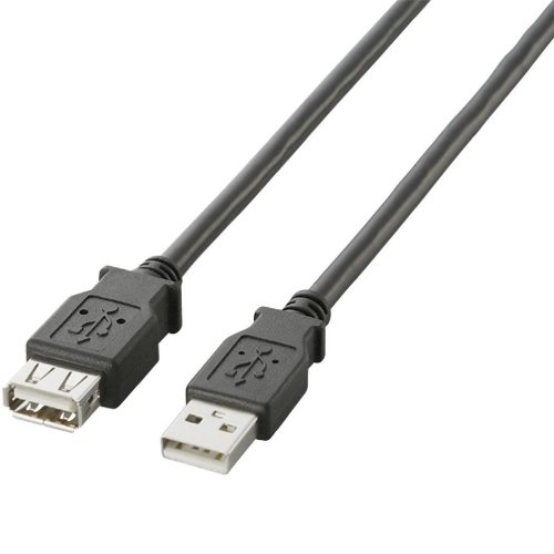 12位：エレコム USB延長ケーブル USB2.0 A-Aメスタイプ 3m ブラック U2C-E30BK