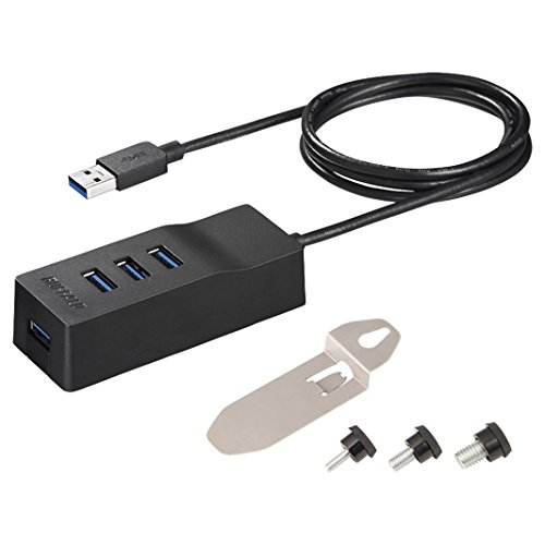 20位：BUFFALO USB3.0 上挿し4ポート セルフパワーハブ TV背面取り付けキット付き BSH4A110U3VBK