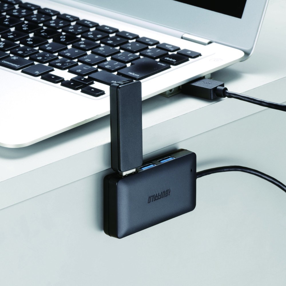 5位：iBUFFALO USB3.0ハブ 4ポートセルフパワータイプ マグネット付き ブラック BSH4A08U3BK