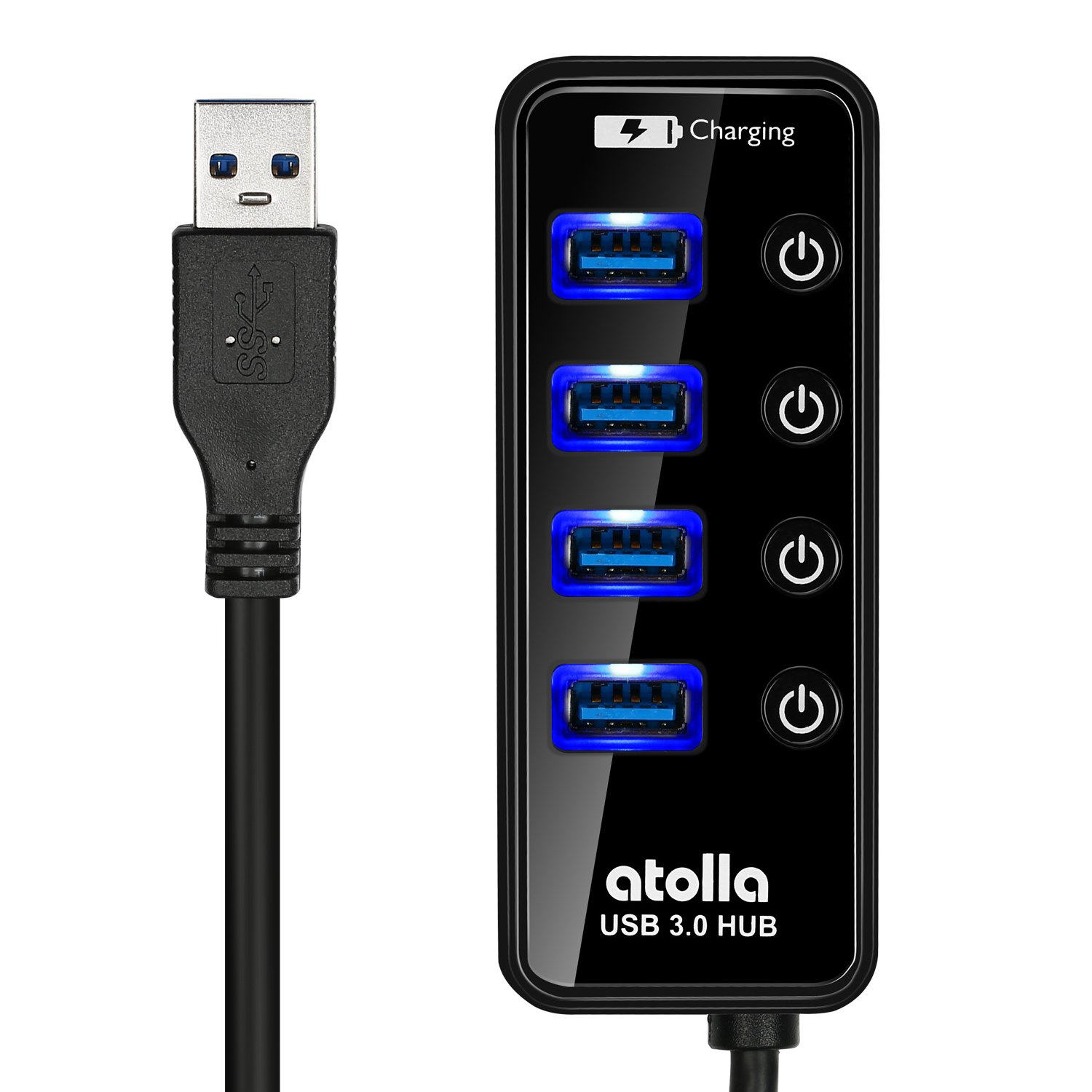 26位：atolla USB3.0ハブ 高速4ポートUSB HUB 独立スイッチ付 (4ポートハブ)