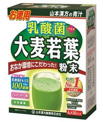 12位　山本漢方の青汁　乳酸菌プラス大麦若葉粉末4ｇｘ30包