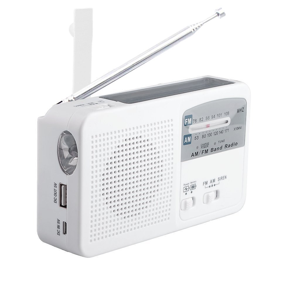 9位：Smart-Japan 災害に備える ポータブルラジオ FM/AM/対応 500MaH大容量バッテリー防災ラジオ ワイドFM対応ラジオ スマートフォンに充電可能 手回し充電/太陽光充電対応/乾電池使用可能 地震津波豪雨対策【日本語説明書付き】 