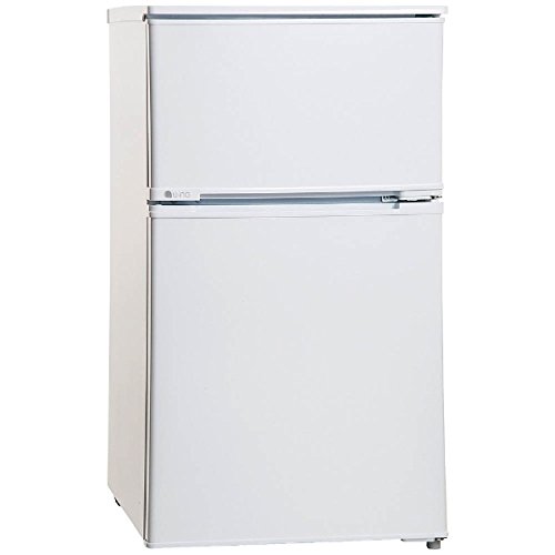 2位：ユーイング 90L 2ドア冷蔵庫（直冷式）ホワイトUING UR-D90J-W
