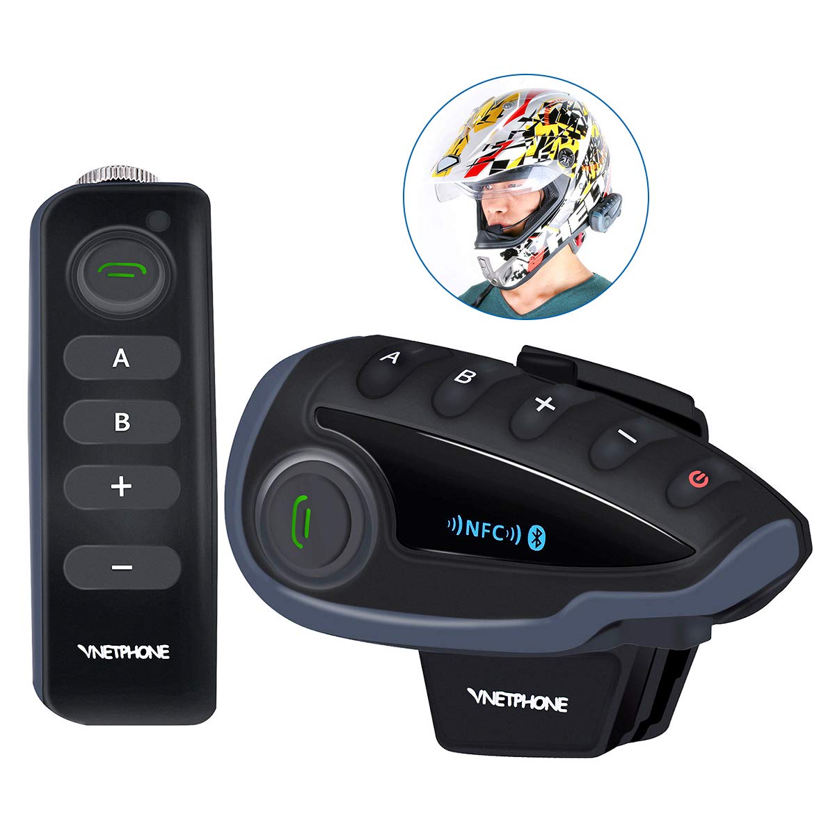 19位：Natuoke バイク用インカム V8 Bluetooth 5riders