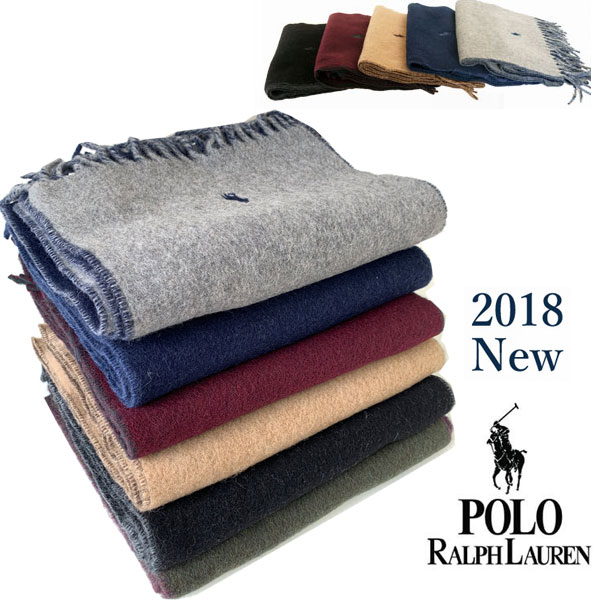 7位：ポロ ラルフローレン マフラー  リバーシブル POLO RALPH LAUREN  ウール80%