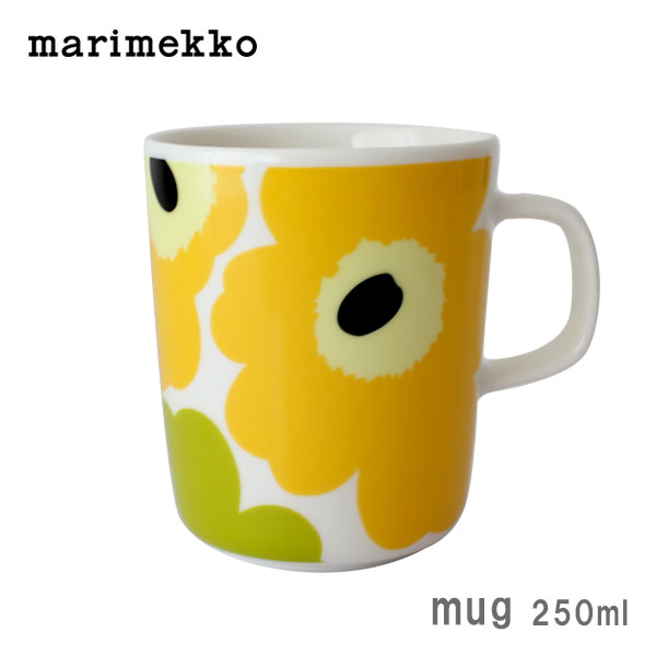 14位　marimekko ( マリメッコ ) マグカップ UNIKKO ( ウニッコ ) マグ 250ml / ライム イエロー 
