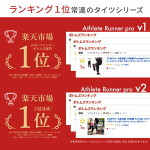 8位　Runtage アスリートランナーPRO Ｖ2 ランテージ アスリートランナープロ バージョン2 スポーツタイツ 10分丈 コンプレッションインナー メンズ/レディース