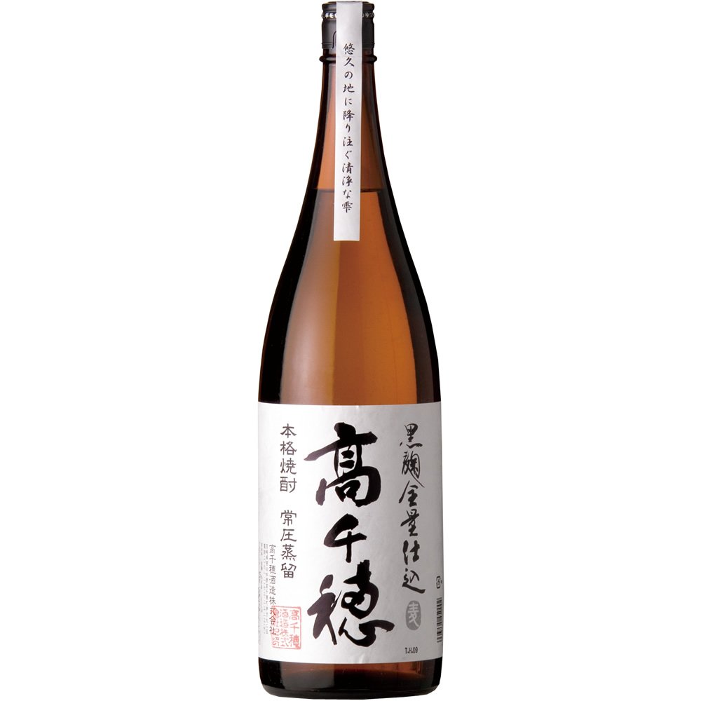 高千穂酒造 高千穂 黒麹・麦 白ラベル 25度 1800ml 