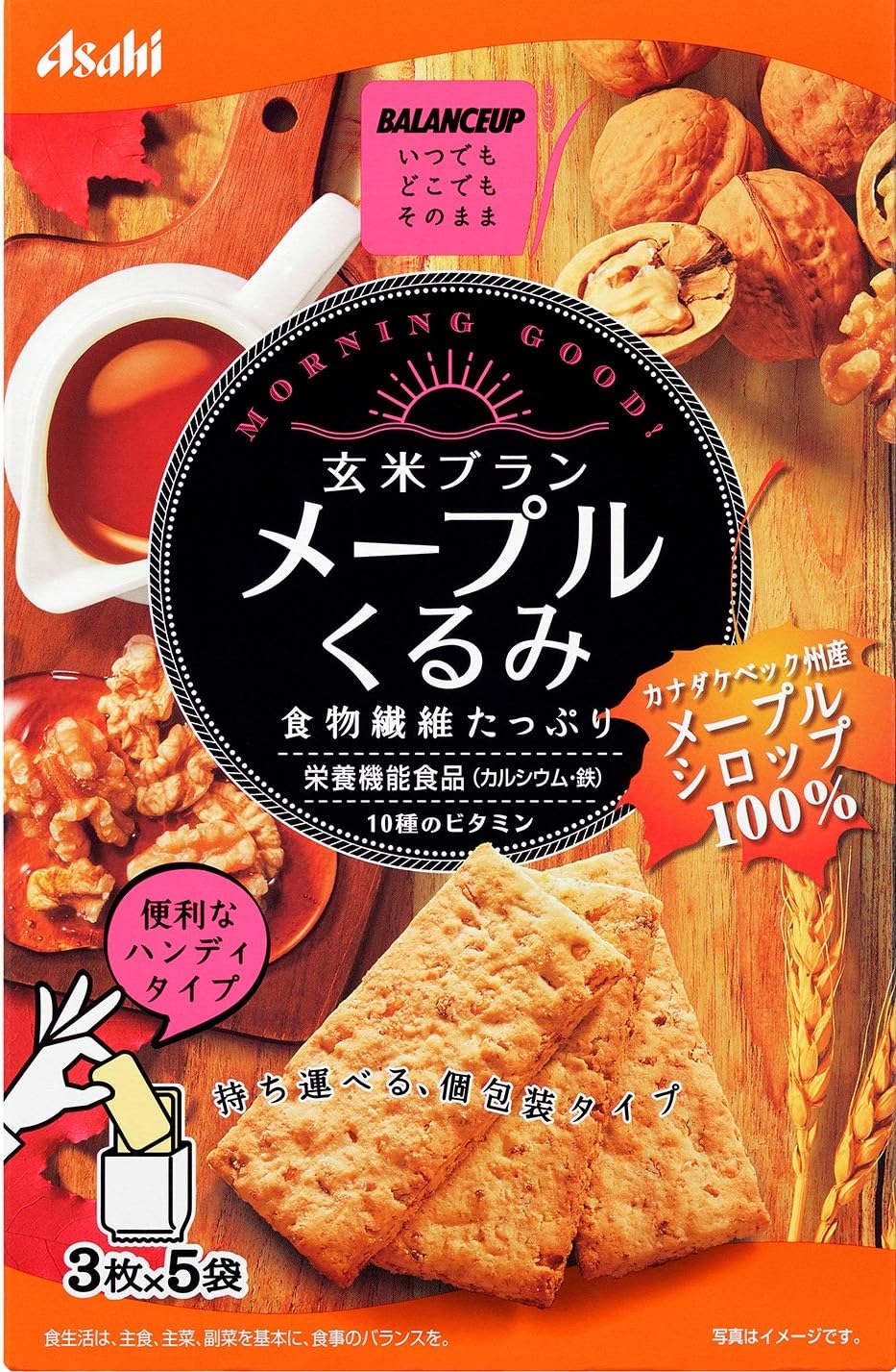 4位　アサヒグループ食品 バランスアップ玄米ブラン メープルくるみ 150g×5箱