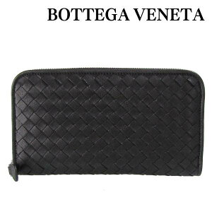 8位　BOTTEGA VENETA ボッテガヴェネタ 長財布 ラウンドファスナー ウォッシュドラムスキン ブラック