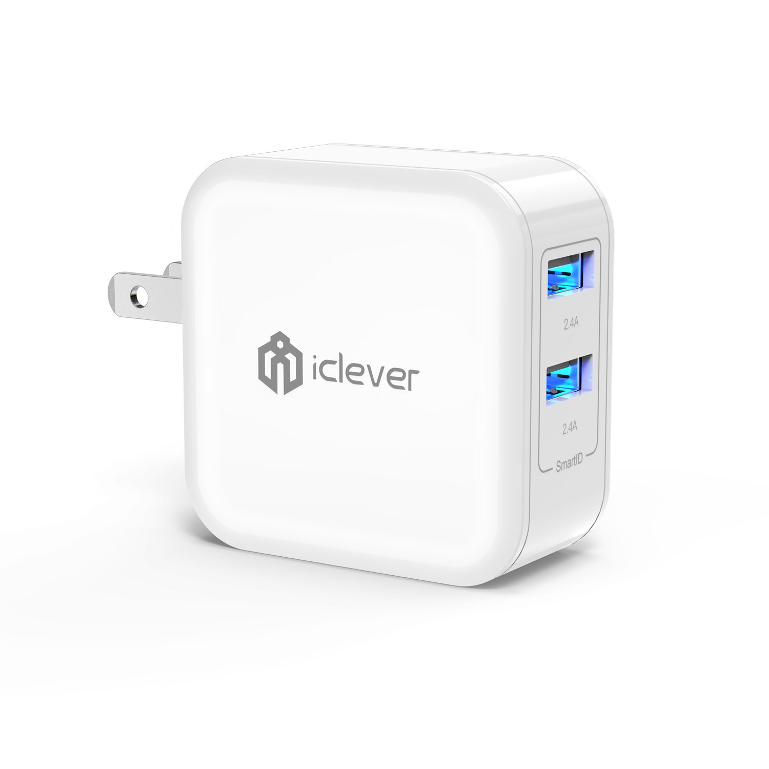 13位：iClever 2ポート USB充電器 4.8A 24W 折り畳み式プラグ IC-TC02