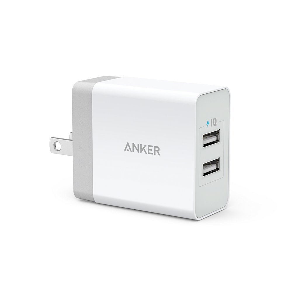 3位：Anker 24W 2ポート USB急速充電器 【急速充電 / iPhone＆Android対応 / 折畳式プラグ搭載】 (ホワイト)