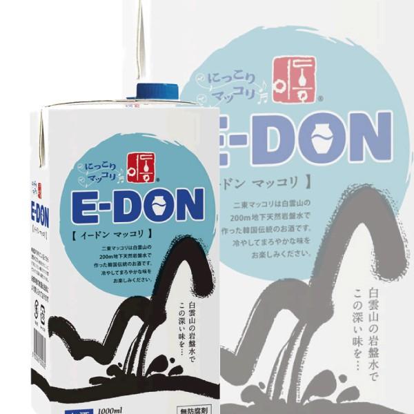 5位　二東 マッコリ E-DON イードン 1000ml 紙パック 1L