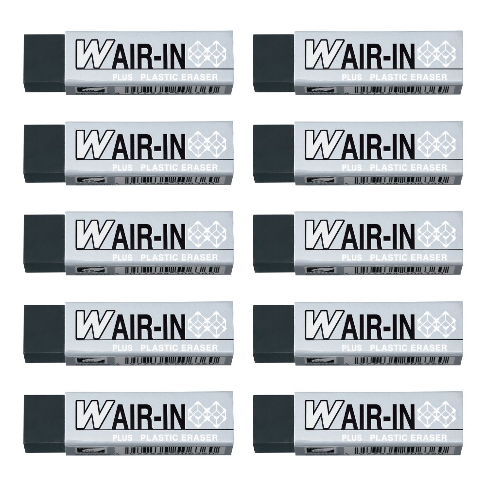 22位　プラス　消しゴム　ダブルエアイン　ブラック　10個