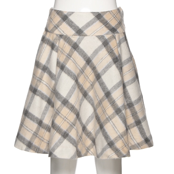 16位：pom ponette junior　シャギーハイウエストチェックスカート　