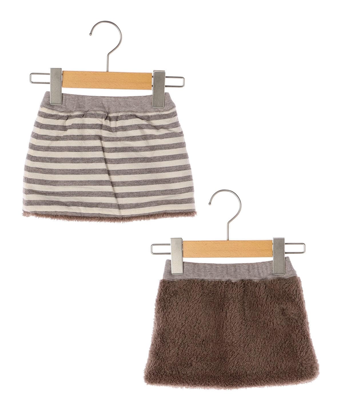 11位：SHIPS KIDS　　ボーダー×ボア リバーシブル スカート