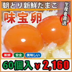 17位　【農場直送☆福岡県鞍手産】新鮮たまご　味宝卵　60個入り