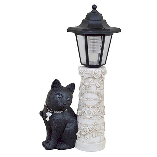 20位：お洒落 ソーラーライト　黒猫 デザイン照明 G-5157BK ヂャンティ商会 
