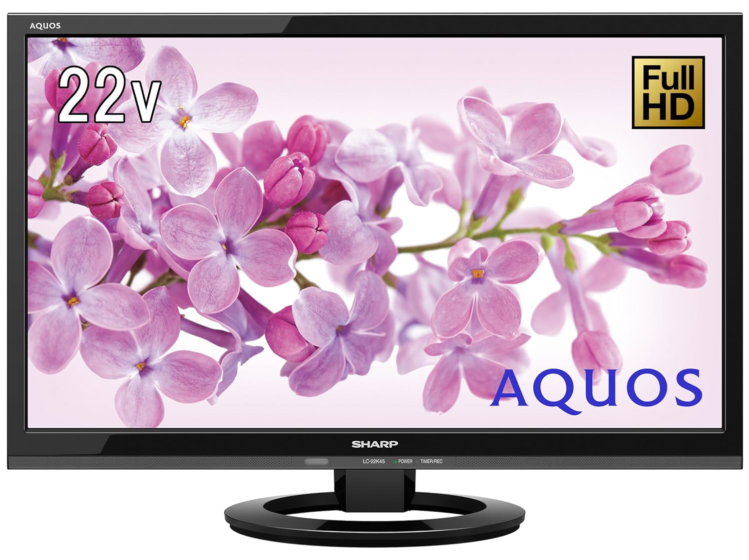 6位：シャープ 22V型 液晶 テレビ AQUOS LC-22K45-B フルハイビジョン 外付HDD対応(裏番組録画) ブラック