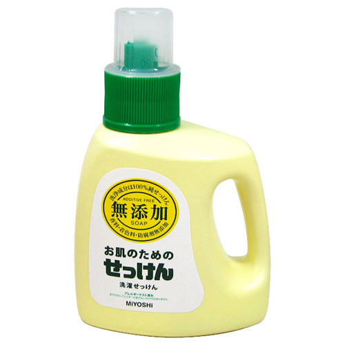 5位　ミヨシ石鹸 無添加 お肌のための洗濯用液体せっけん 1.2L 