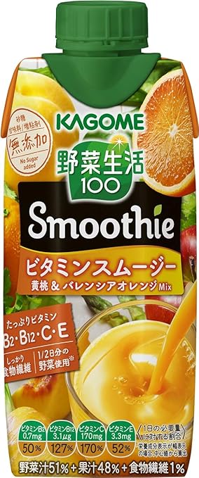 10位　カゴメ 野菜生活スムージービタミンスムージー330ml ×12本