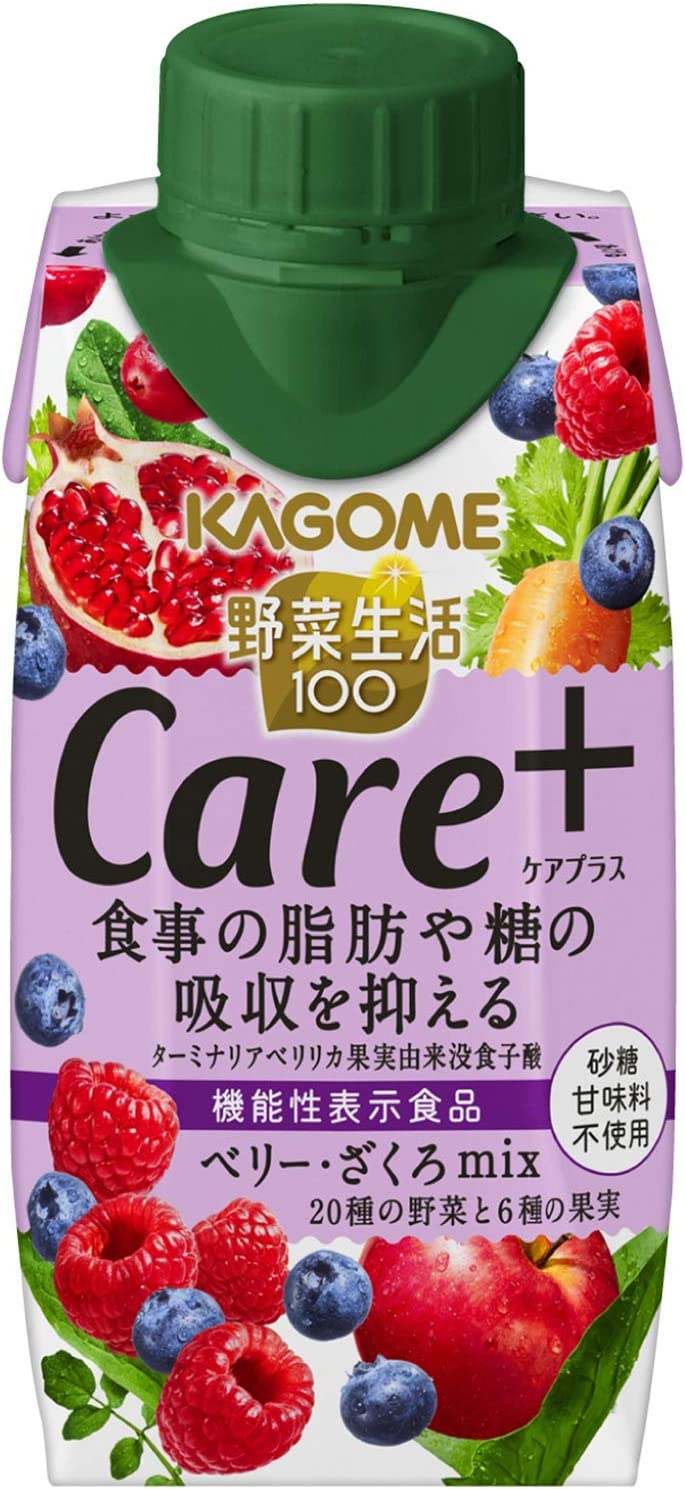 7位　カゴメ 野菜生活100Care+(ケアプラス) ベリー・ざくろmix195ml ×12本