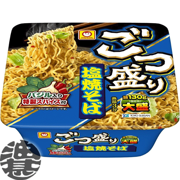 6位　東洋水産 マルちゃん ごつ盛り 塩焼そば 156g（１２個入１ケース）