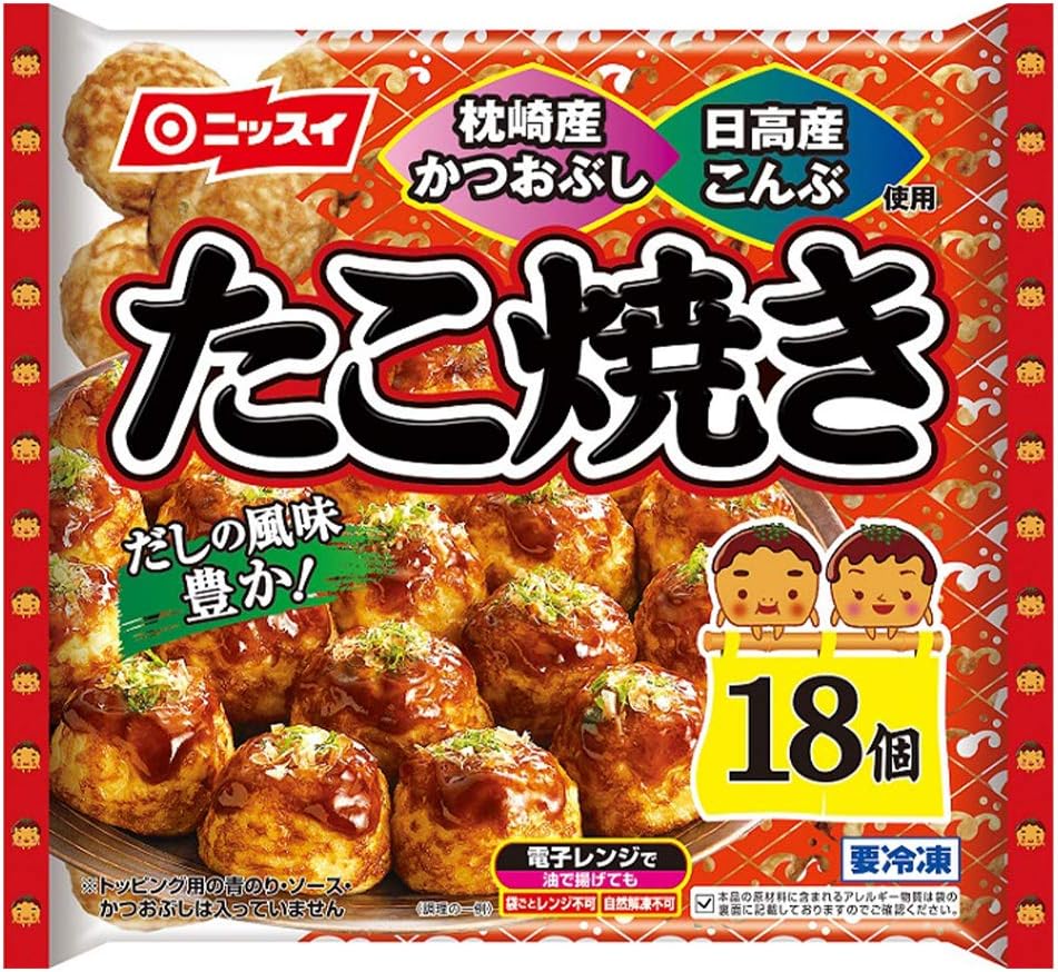 8位　[冷凍]日本水産たこ焼き18個（360g）×8個