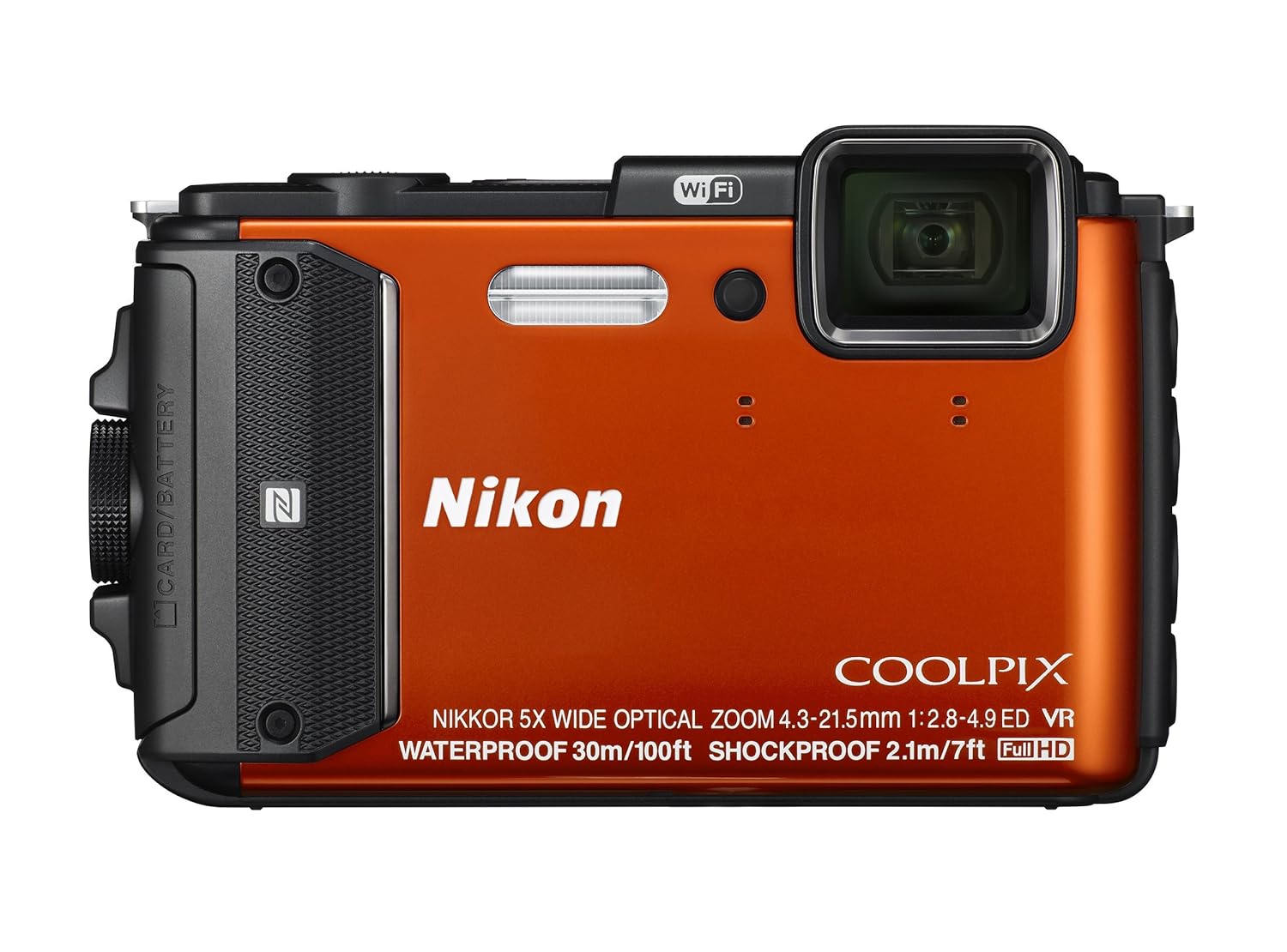 8位：Nikon デジタルカメラ COOLPIX AW130 オレンジ