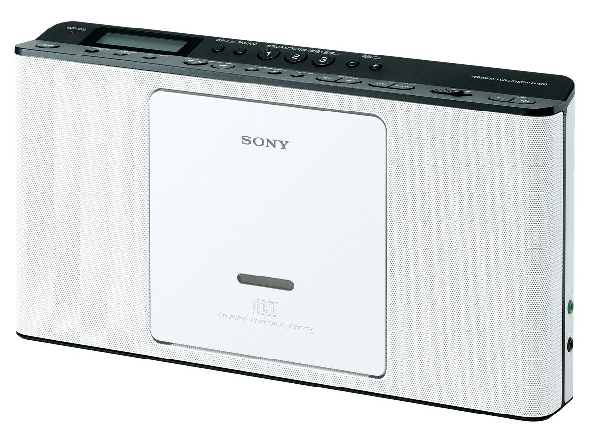 7位：ソニー SONY CDラジオ ZS-E80 : FM/AM/ワイドFM対応 語学学習用機能搭載 ホワイト ZS-E80 W