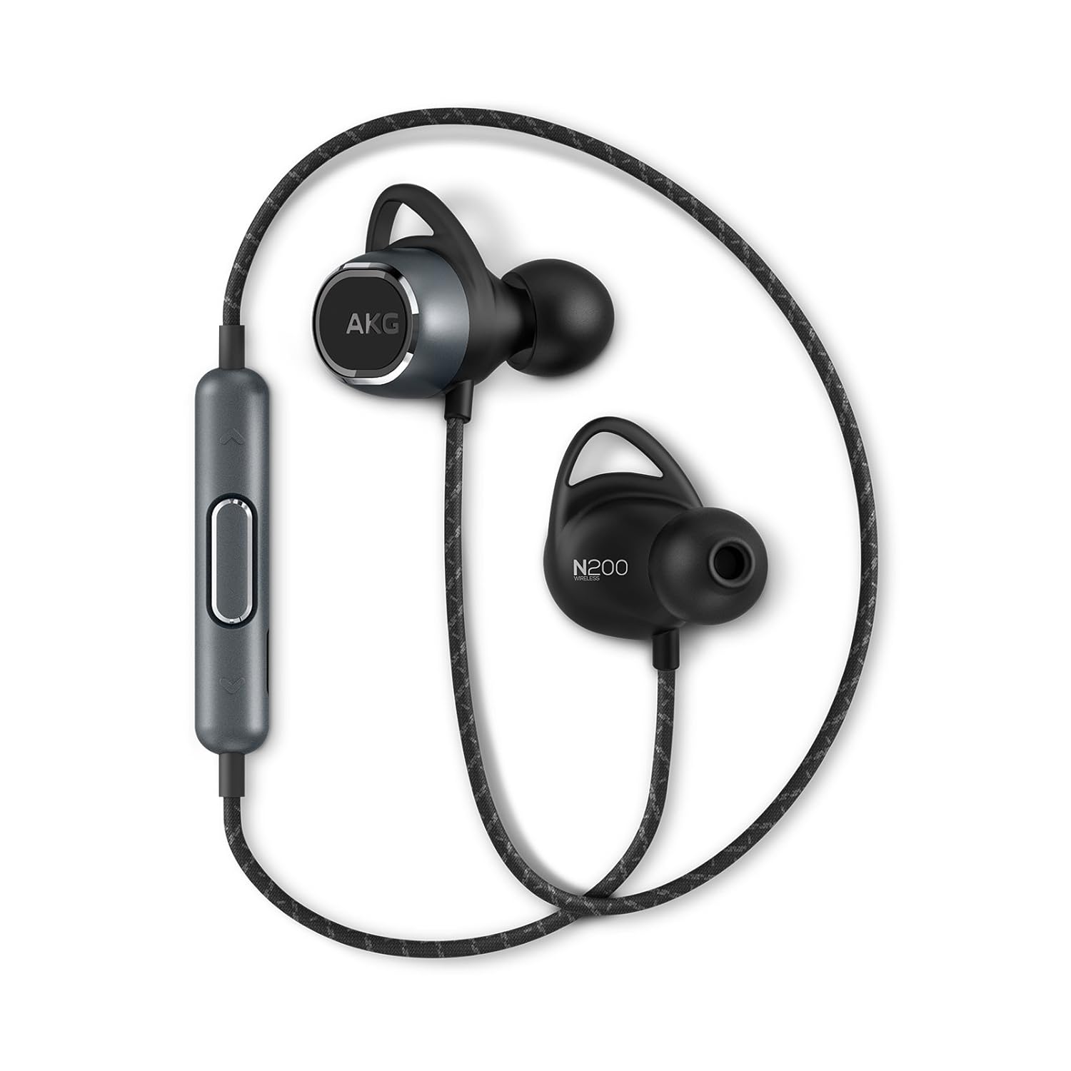 AKG N200 WIRELESS Bluetoothイヤホン カナル型/AAC/apt-X対応/3ボタンリモコン/通話マイク付き ブラック AKGN200BTBLK 【国内正規品/メーカー保証1年付き】