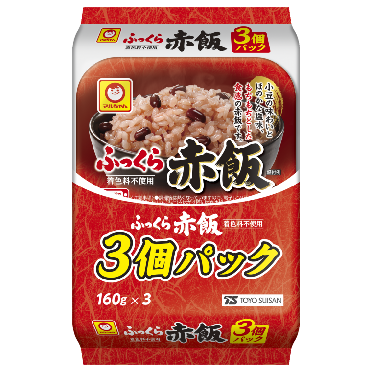 3位　パックごはん 24食 マルちゃん ふっくら赤飯160g（3食入）× 8個