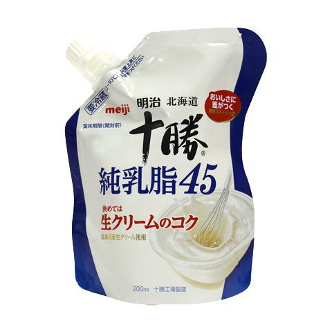 1位　生クリーム 明治　北海道十勝純乳脂45　200ml