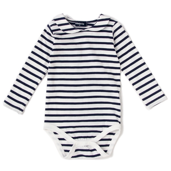 9位：kladskap　セーラー風ボーダーロンパース