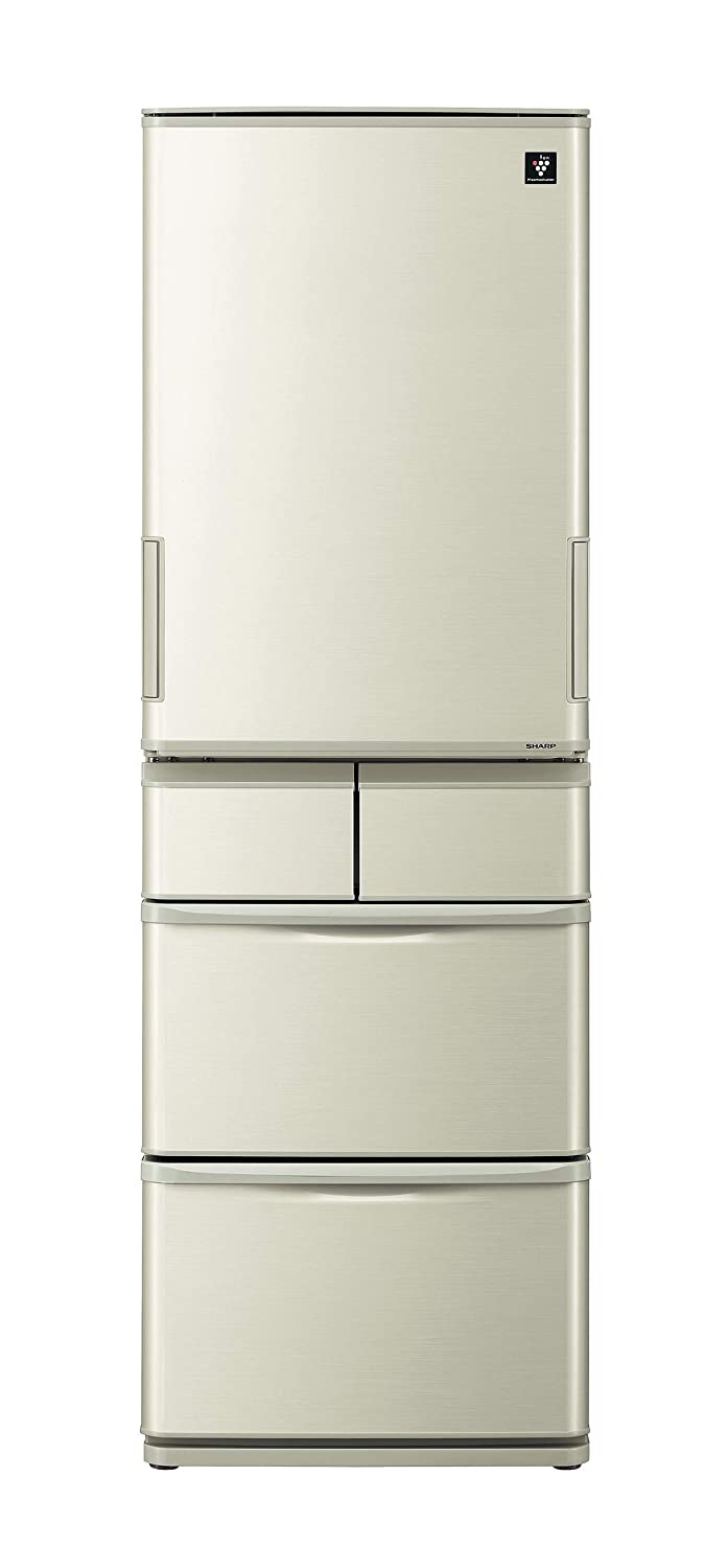14位：シャープ SHARP プラズマクラスター 冷蔵庫 (幅60.0cm) 412L 両開き 5ドア シャンパンゴールド SJ-W411E-N