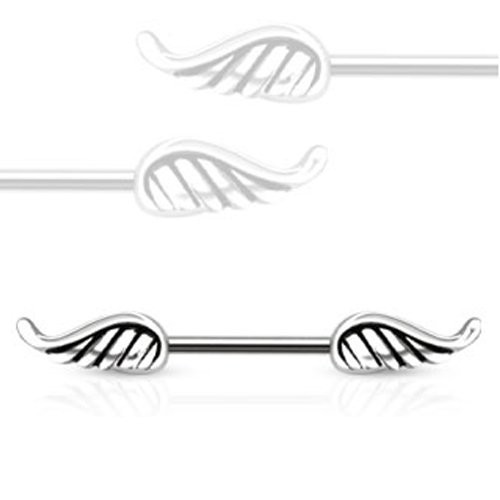 天使の羽 ストレートバーベル 14ゲージ サージカルステンレス316L