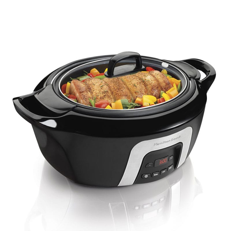 16位：スロークッカー 直火対応 ハミルトンビーチ クールタッチ 5.7L 電気鍋 Hamilton Beach 33265 6-Quart Programmable Cool-Surround Slow Cooker 