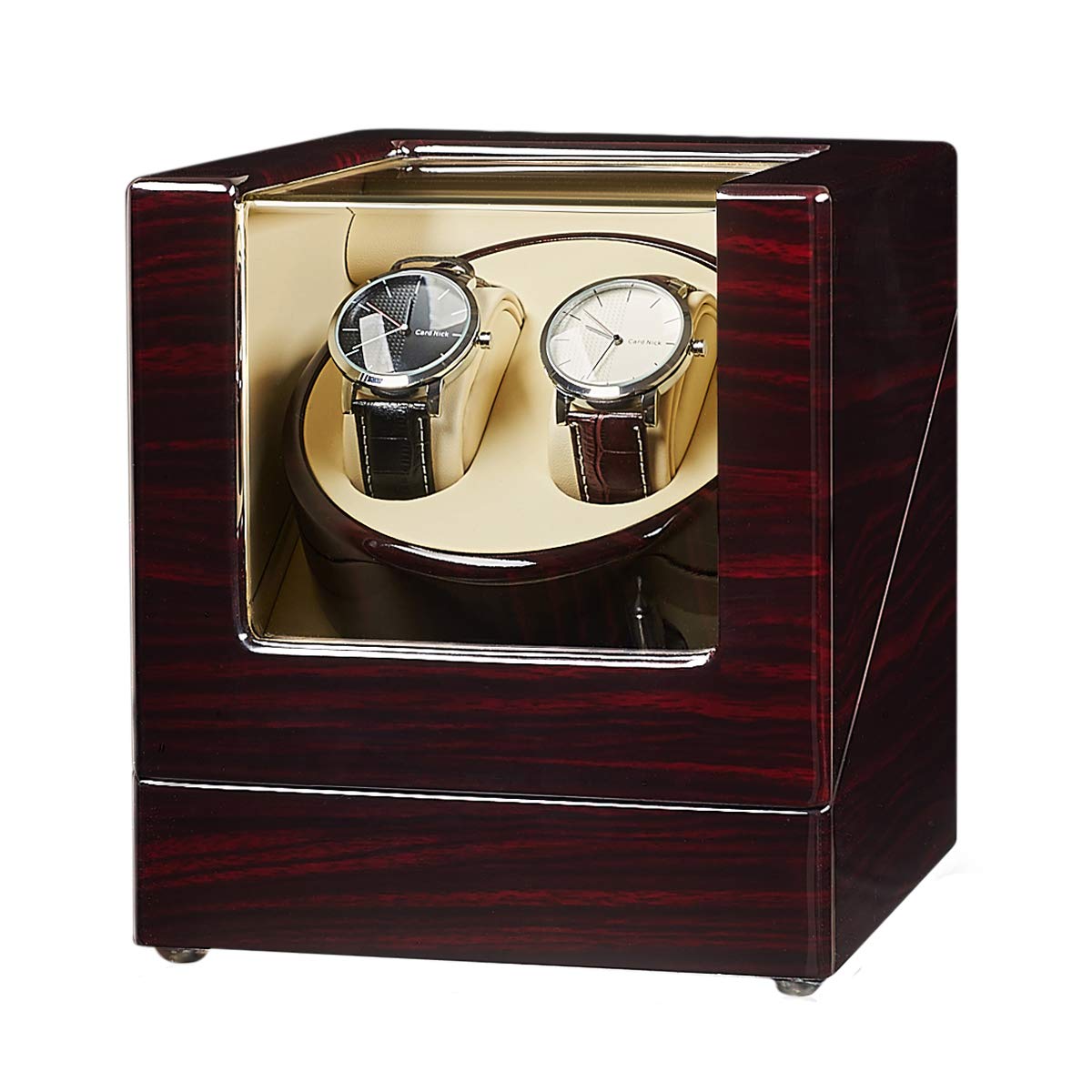 18位：JQUEEN ワインディングマシーン 2本同時巻 ワインダーケース マブチモーター 腕時計 収納ケース 静音 自動巻き上げ機【サイズ6種類選択】