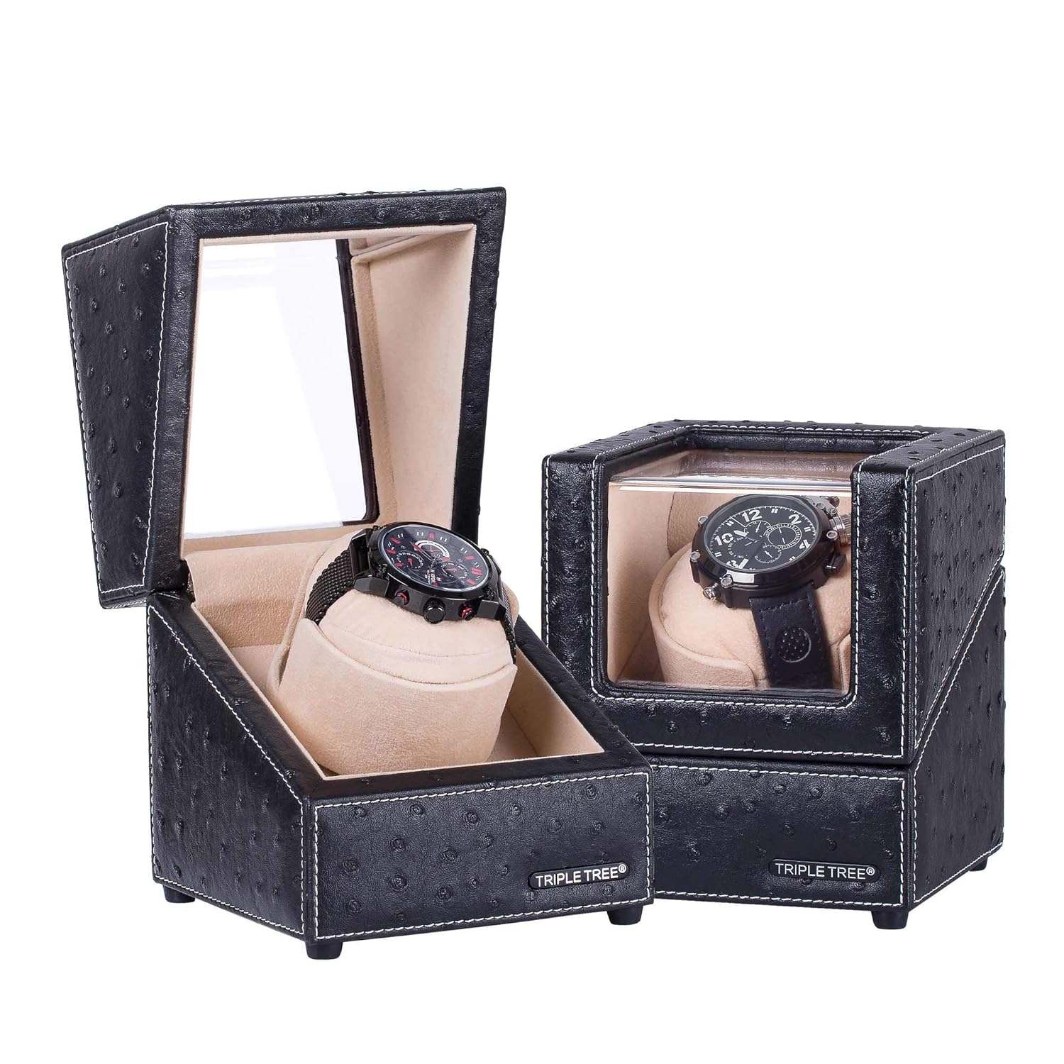 15位：TRIPLE TREE ワインディングマシーン 1本巻き 腕時計自動巻き器 ウォッチワインダー マブチモーター 静音設計 ブラック