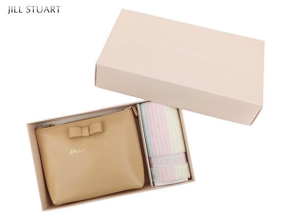 13位　ジルスチュアート　JILL STUART ハンカチ＆ポーチ　ギフトBOX入セット