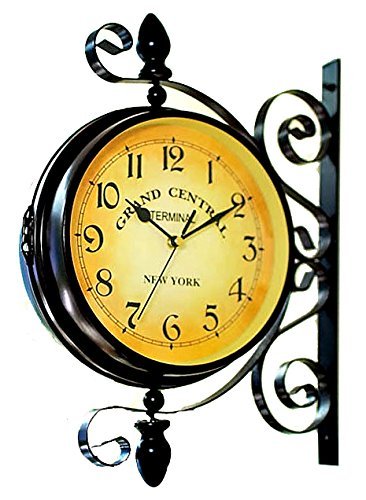 16位：【洋風 掛け時計 ニューヨーク クロック】 インテリア 壁掛け時計 アメリカ インテリア雑貨 【40×40×22cm】
