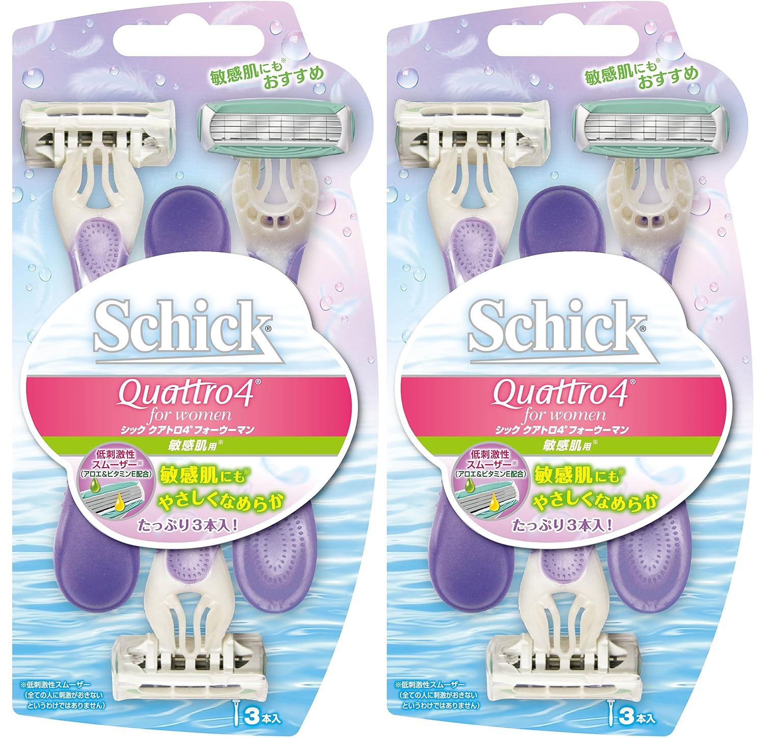 シック Schick ボディ用 クアトロ4 ディスポ フォーウーマン セーフティワイヤー付 敏感肌用