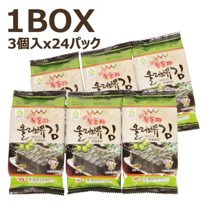 13位：オッドンジャ オリーブ油 味付けのり 3個x24パック