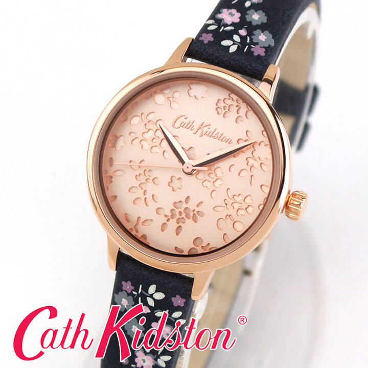 10位：Cath Kidston キャスキッドソン 花柄 31mm レディース 腕時計 革ベルト レザー クオーツ アナログ 