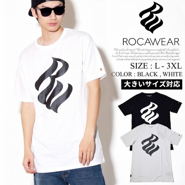ROCAWEAR ロカウェア 半袖Tシャツ メンズ 大きいサイズ ロゴ レディース hiphop ヒップホップ b系 ファッション