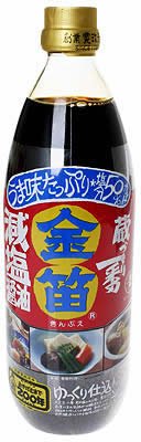 3位：笛木醤油 金笛 減塩醤油 1 L