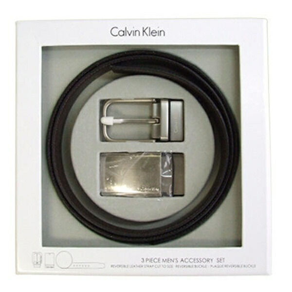 15位：カルバンクライン メンズ 32 MM REVERIBLE BELT 3 PIECE BELT SET SIZE 1 