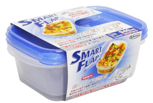 9位：岩崎 食品保存容器 ライトブルー 940ml (L) 電子レンジ対応 スマートフラップ 角型 2個組 A-042 LB