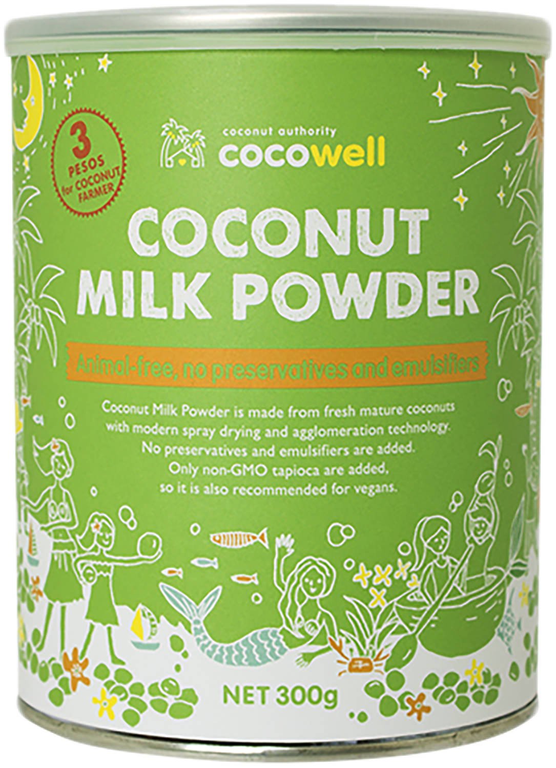 15位：ココウェル ココナッツミルクパウダー 300g