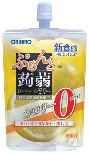 14位： オリヒロ ぷるんと蒟蒻ゼリー カロリーゼロ グレープフルーツ 130g×8個